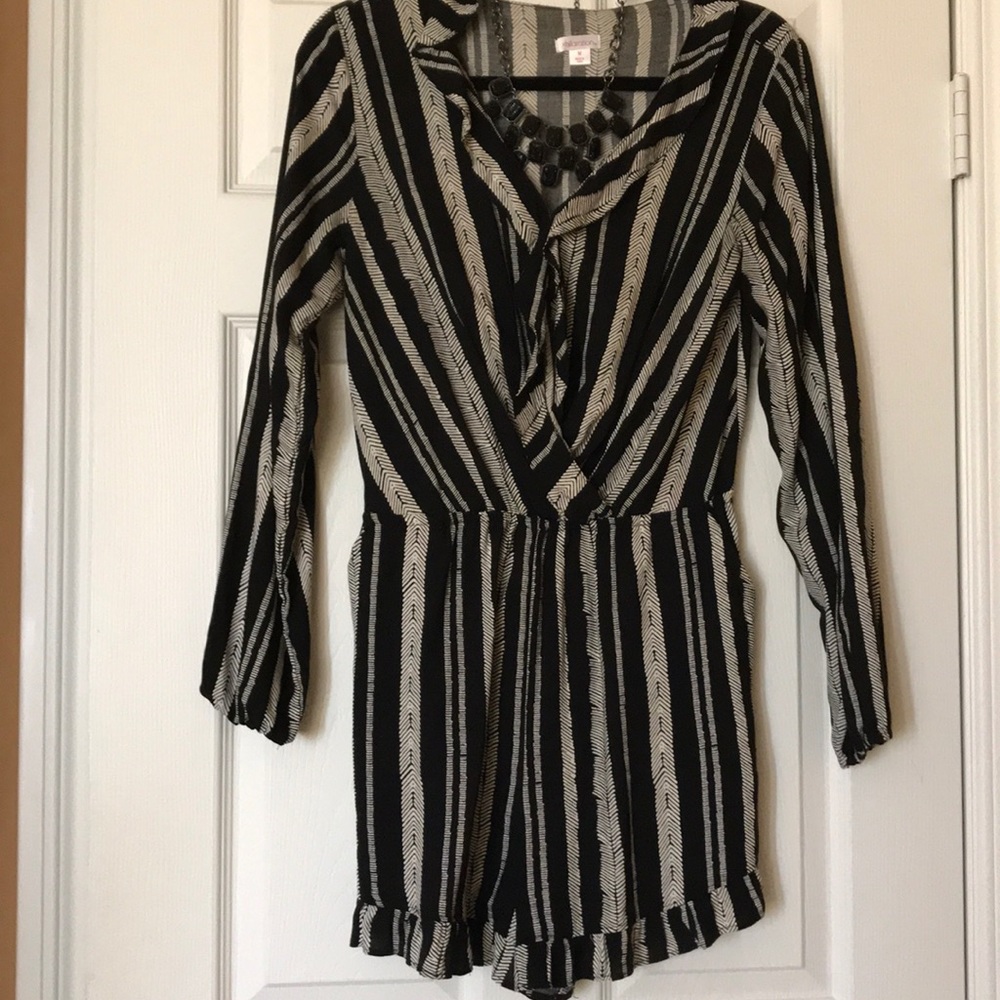 Black & Cream Romper